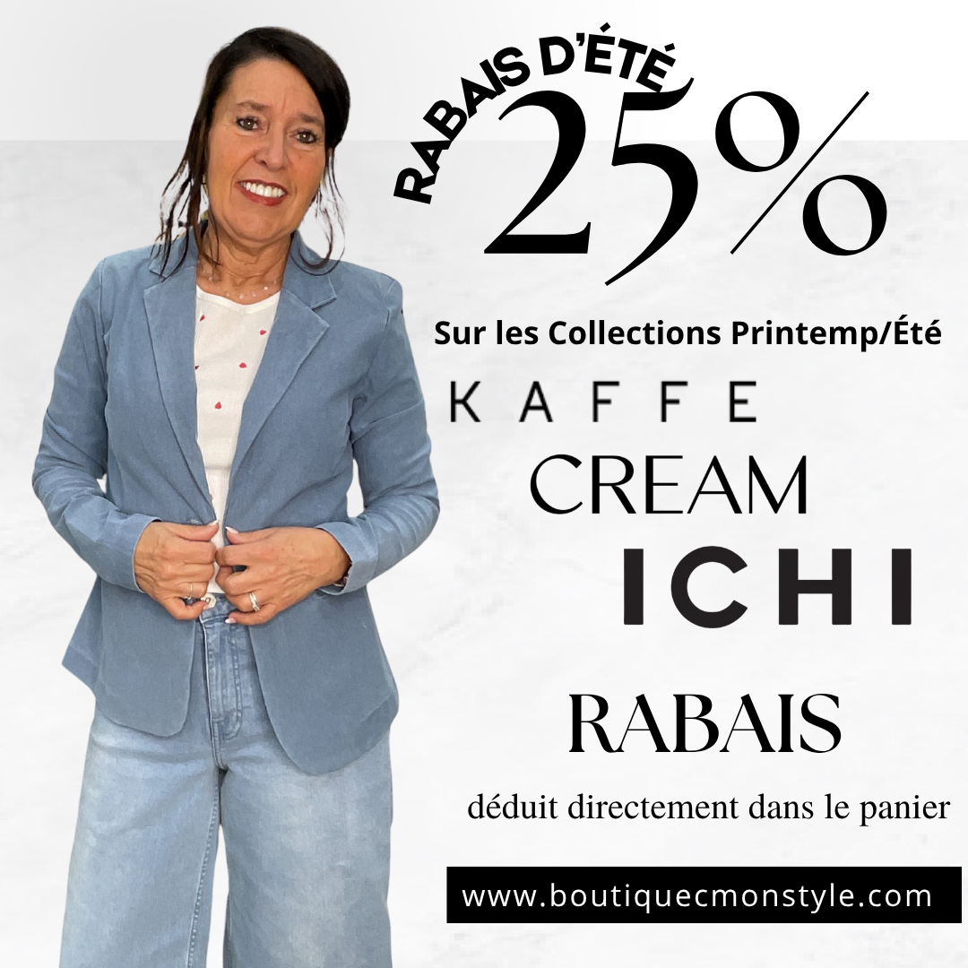 RABAIS 25% COLLECTION PRINTEMPS/ÉTÉ KAFFE CREAM ICHI
