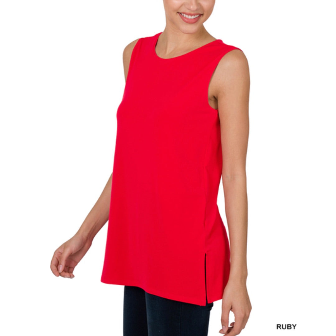 CAMISOLE À FENTE LATÉRALE RUBIS