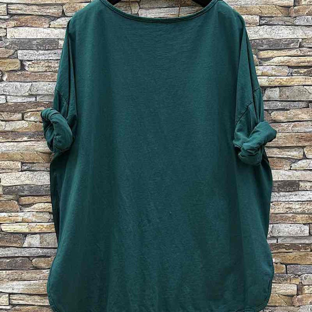 T-SHIRT CICI SATIN AVEC COLLIER VERT