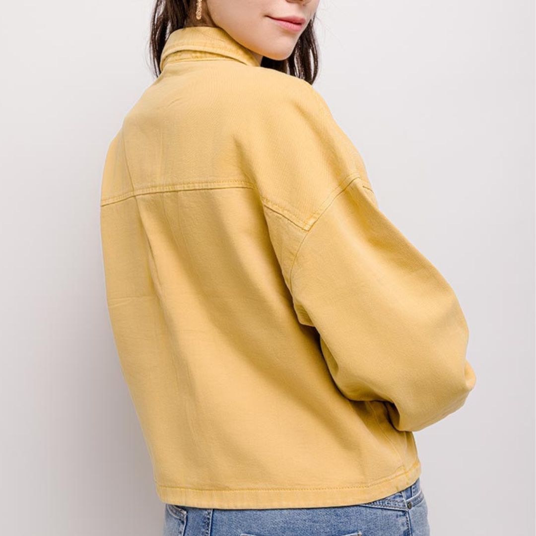 VESTE AVEC POCHES JAUNE