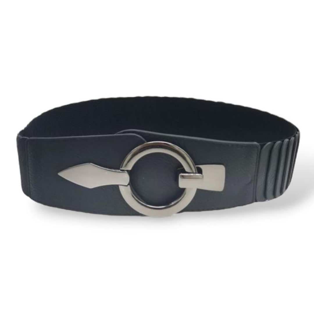 CEINTURE ÉLASTIQUE BOUCLE-NOIR