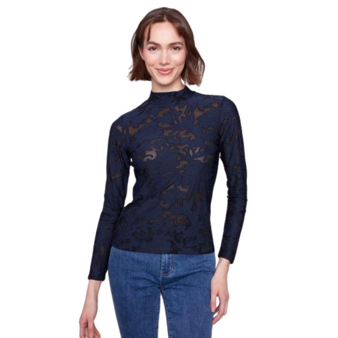 CHANDAIL EN MAILLE DÉVORÉ-CHARLIE B