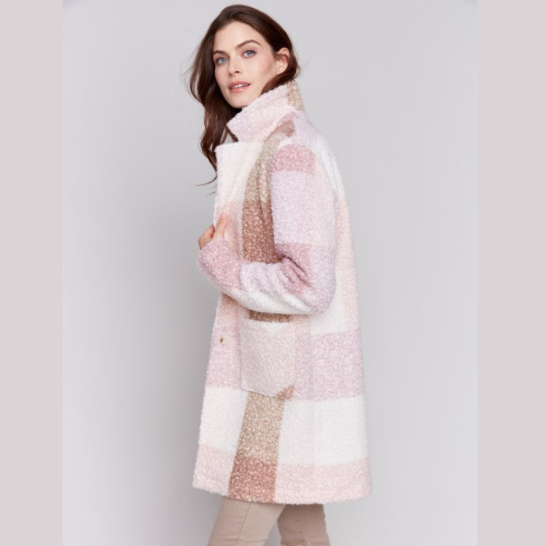 MANTEAU CHARLIE B C6141-BOIS-ROSE