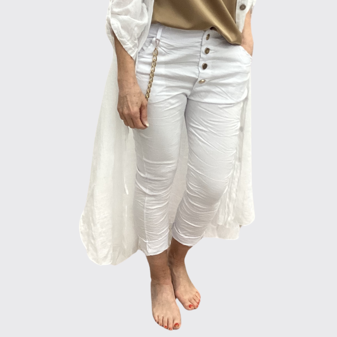 PANTALON AVEC CHAÎNE DORÉ