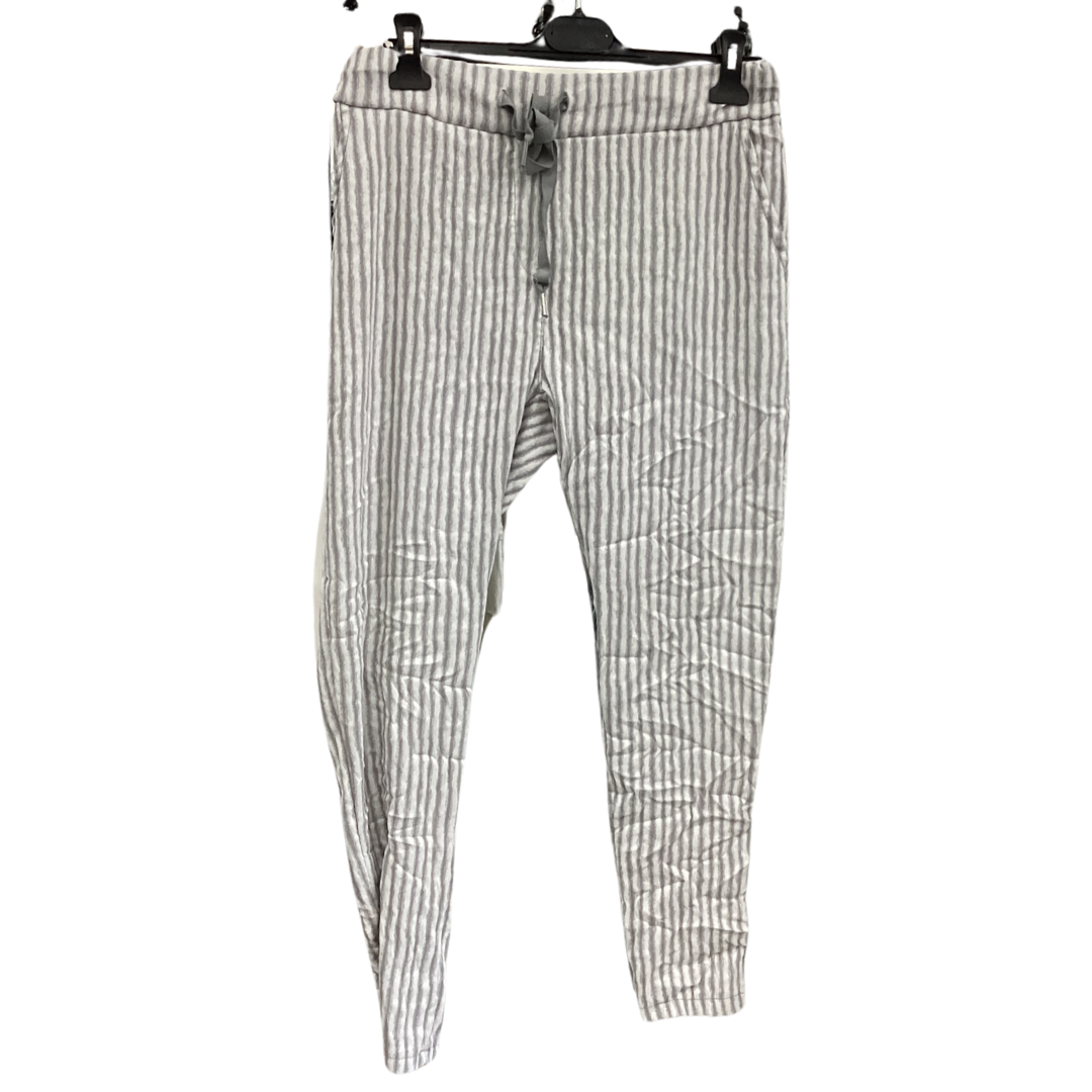 PANTALON RAYÉ GRIS