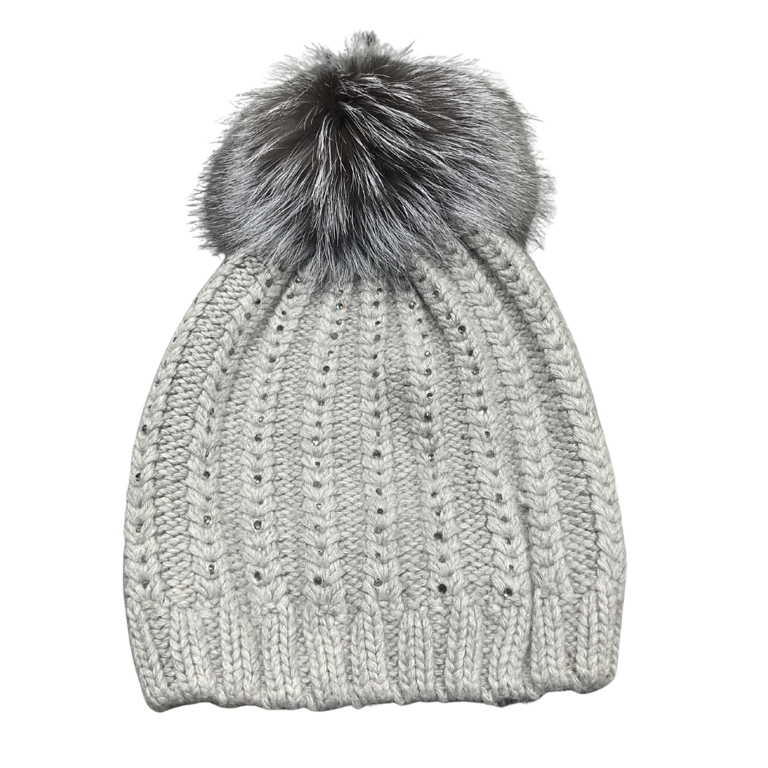 TUQUE GRISE AVEC STRASS