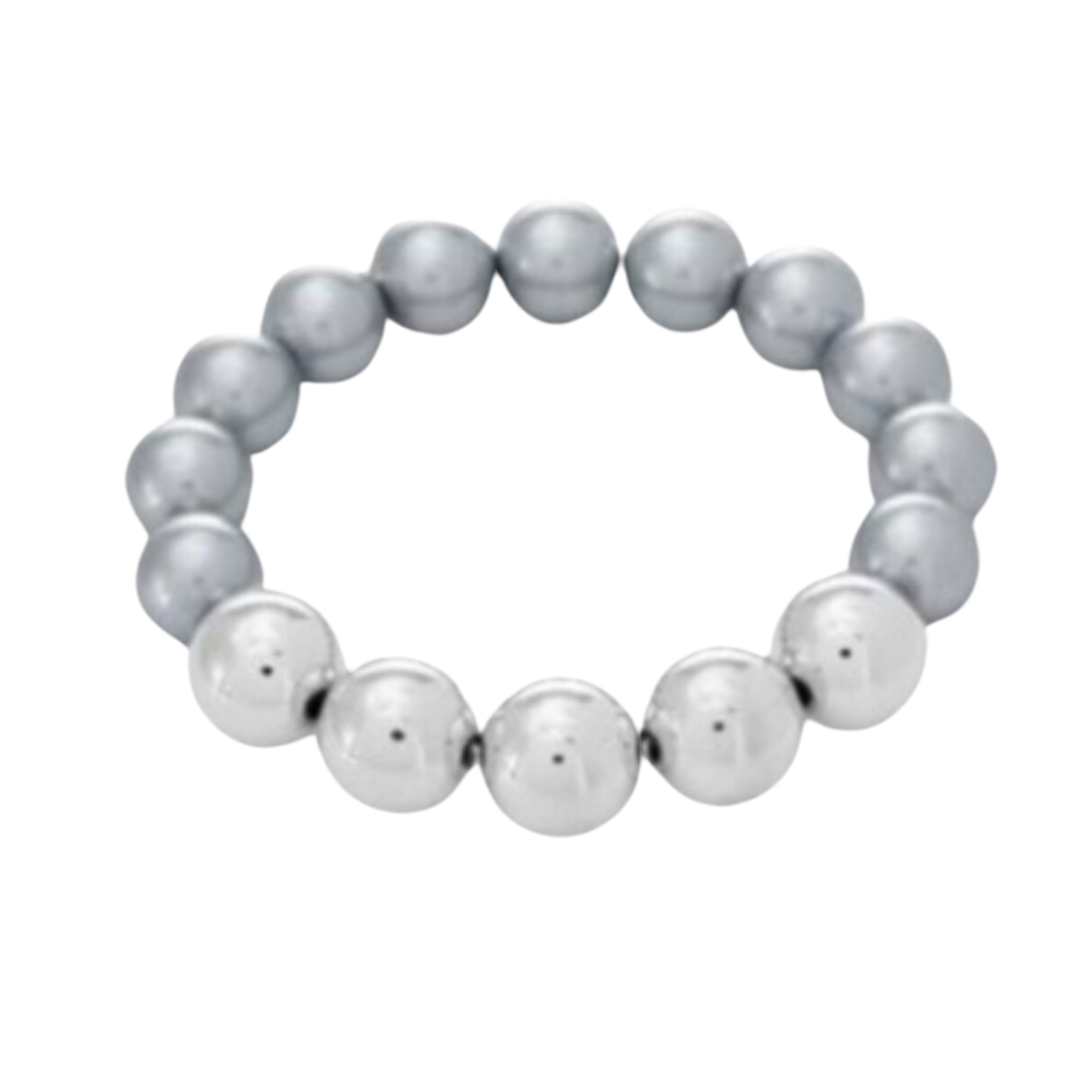 BRACELET GRIS ET ARGENT