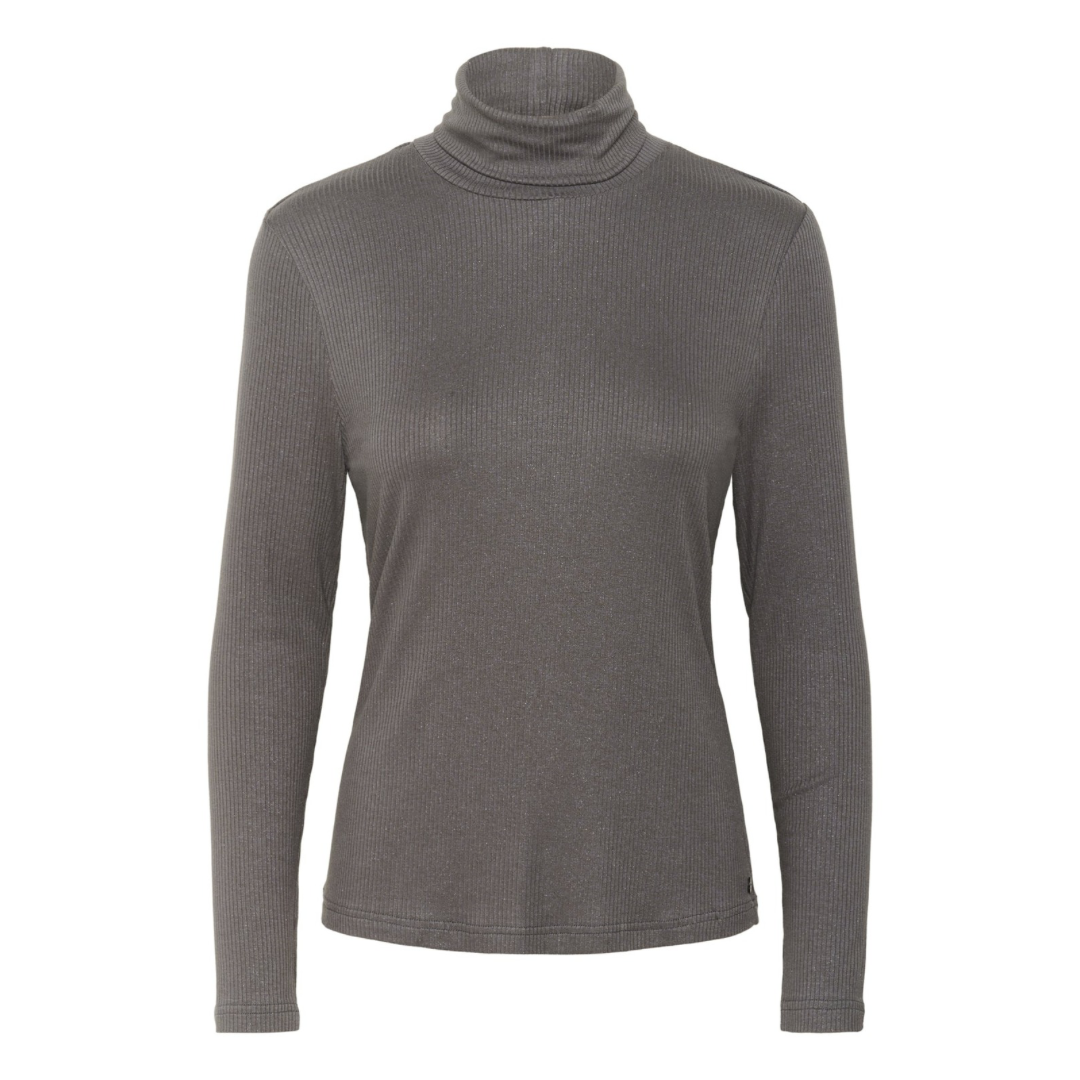 CHANDAIL À COL AVEC BRILLANCE KALLIOPE-CREAM