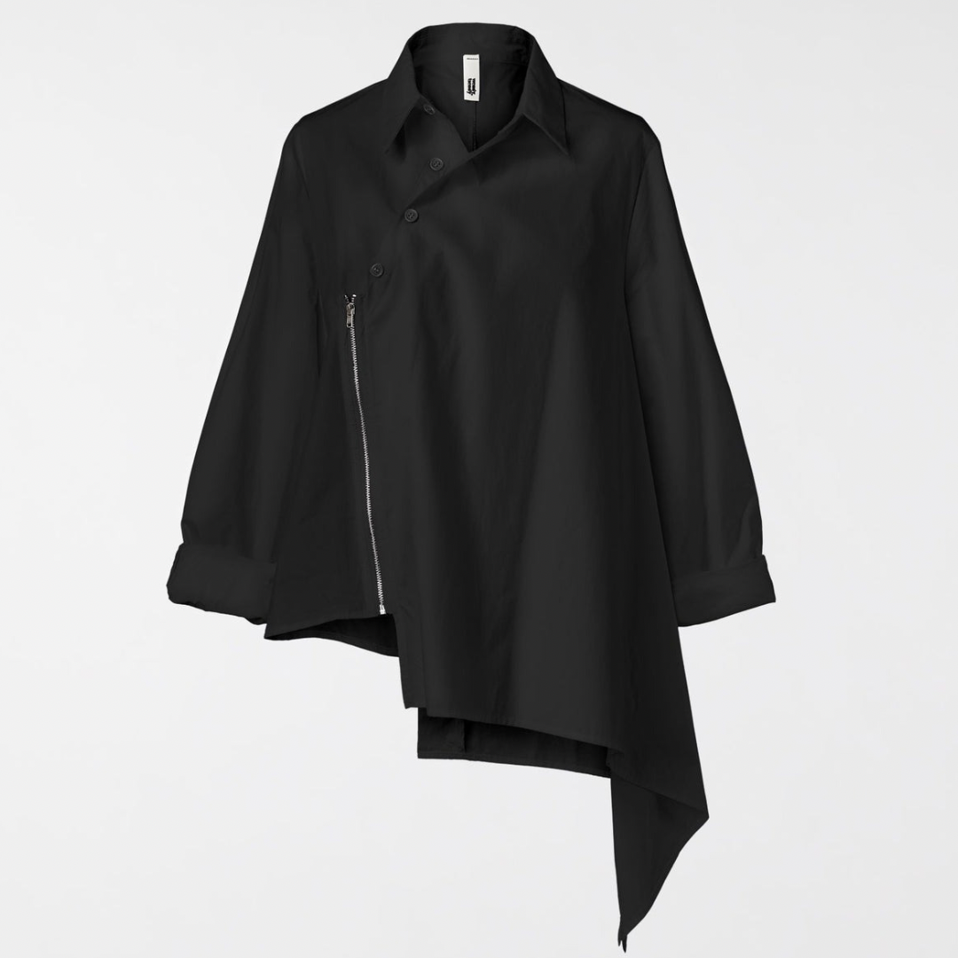 CHEMISE ASYMÉTRIQUE AVEC FERMETURE ÉCLAIR (Copie)