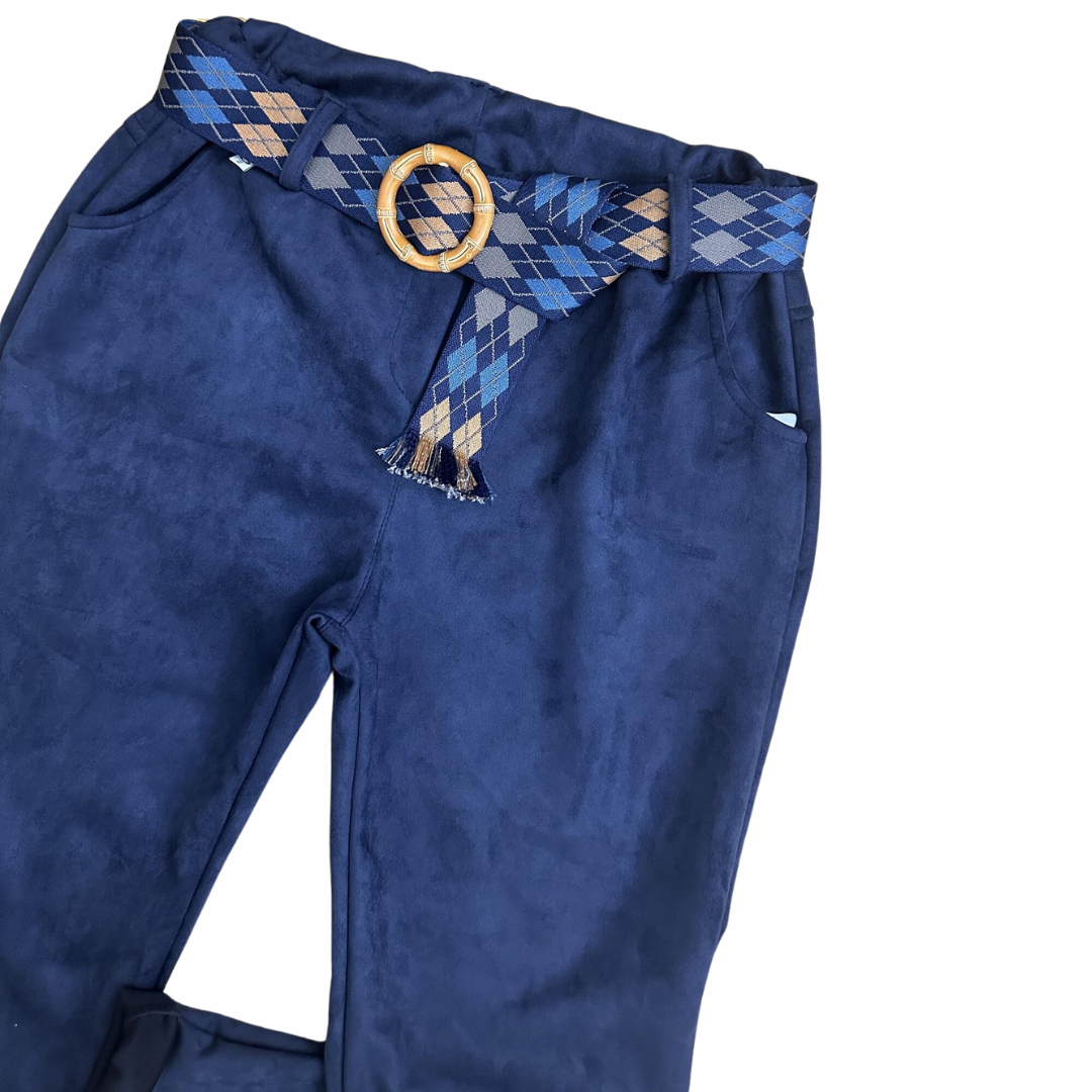 PANTALON MARINE SUÉDINE