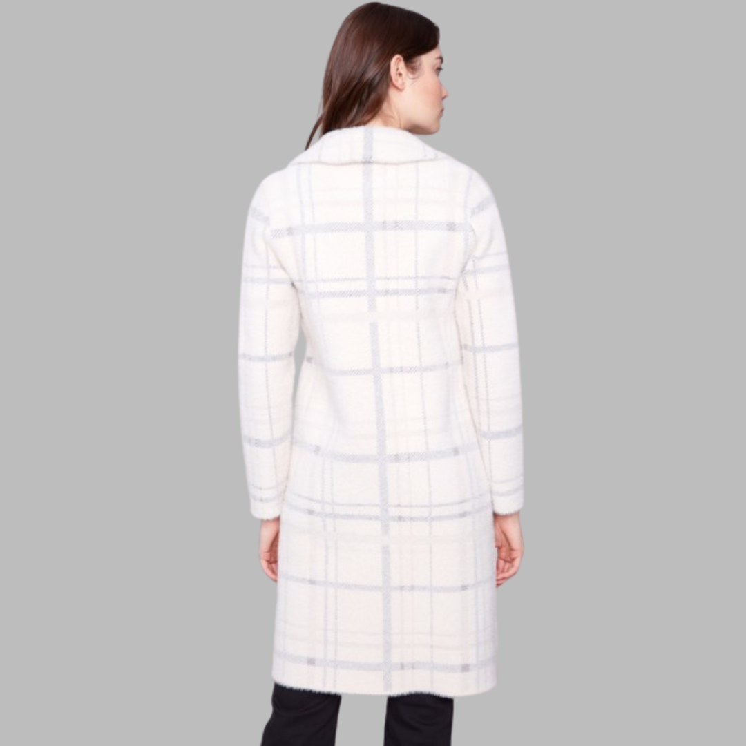 MANTEAU CHARLIE B C6326-ECRU