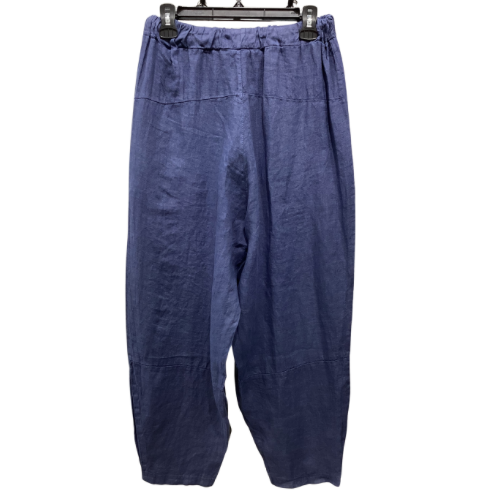 PANTALON EN LIN MARINE