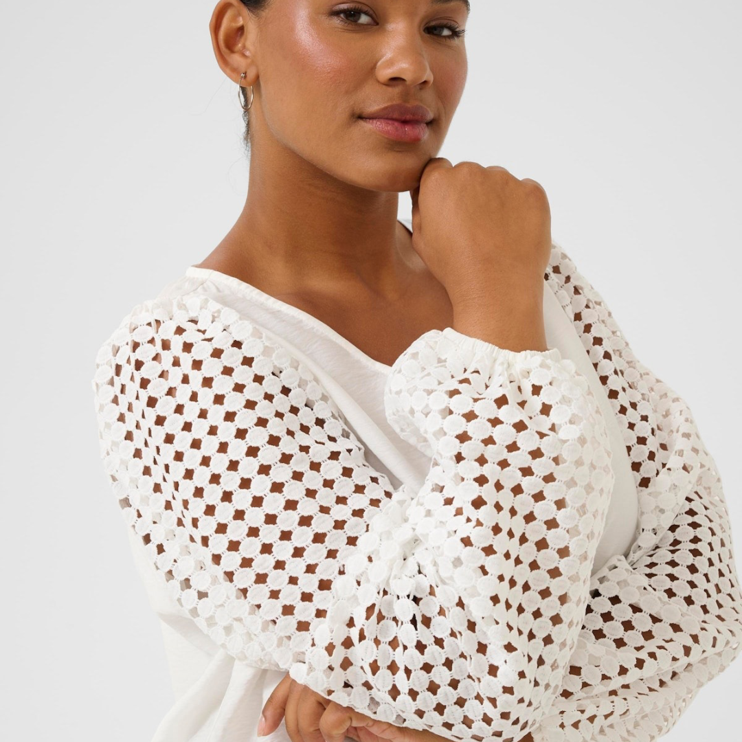 BLOUSE TULLA-KAFFE CURVE