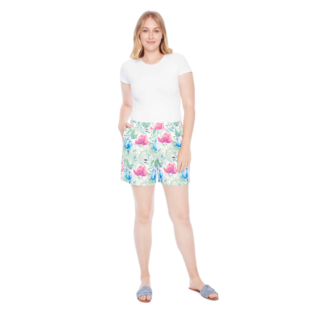 SHORT EN SOIE VEGAN FIONA CAMELLIA-ILTM