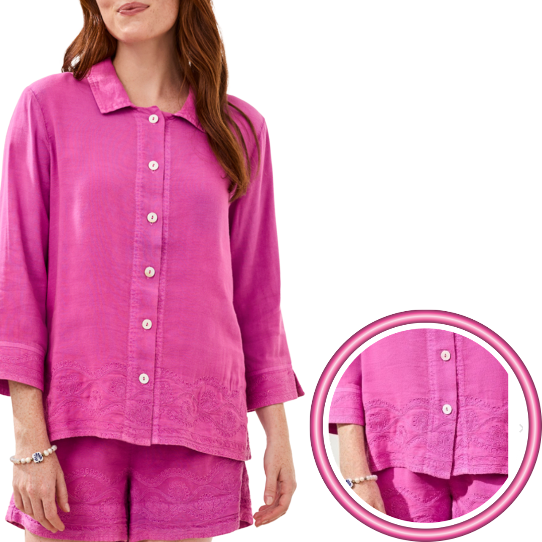 CHEMISIER AVEC BRODERIE-TRIBAL