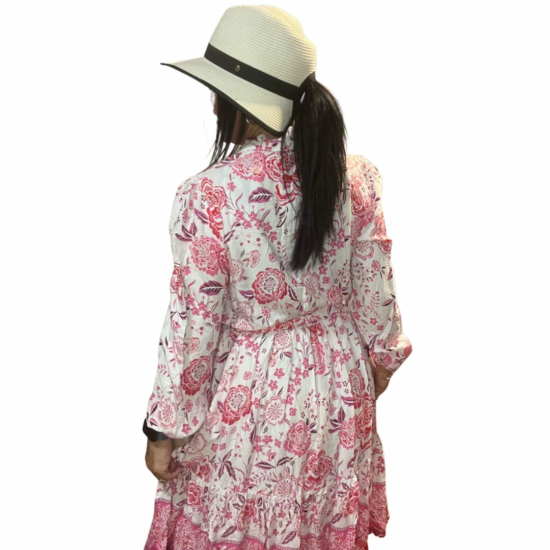 ROBE ROSE À FLEURS